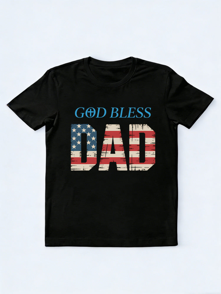 God Bless American Dad 4th of July Gift T-shirt