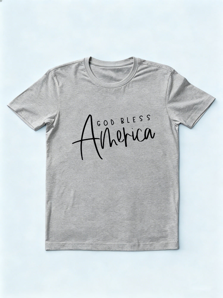 God Bless American Patriotic 4th of July Independence Day Gift T-shirt