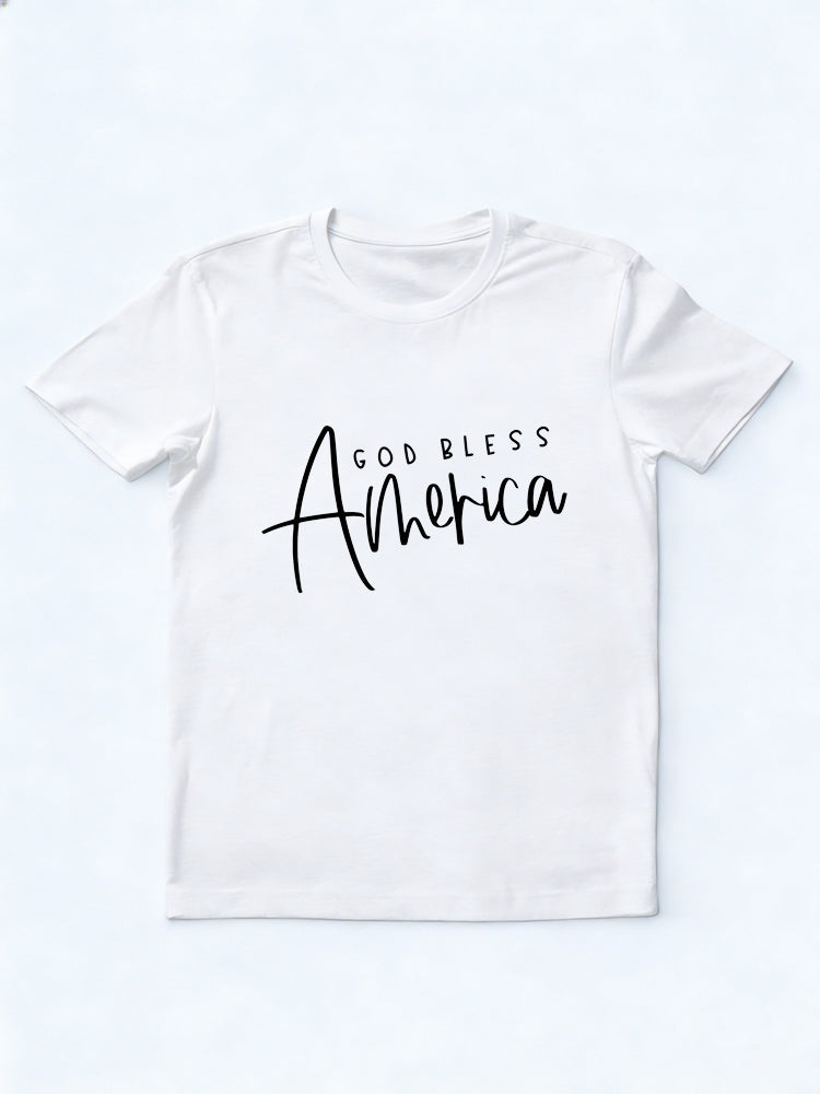 God Bless American Patriotic 4th of July Independence Day Gift T-shirt
