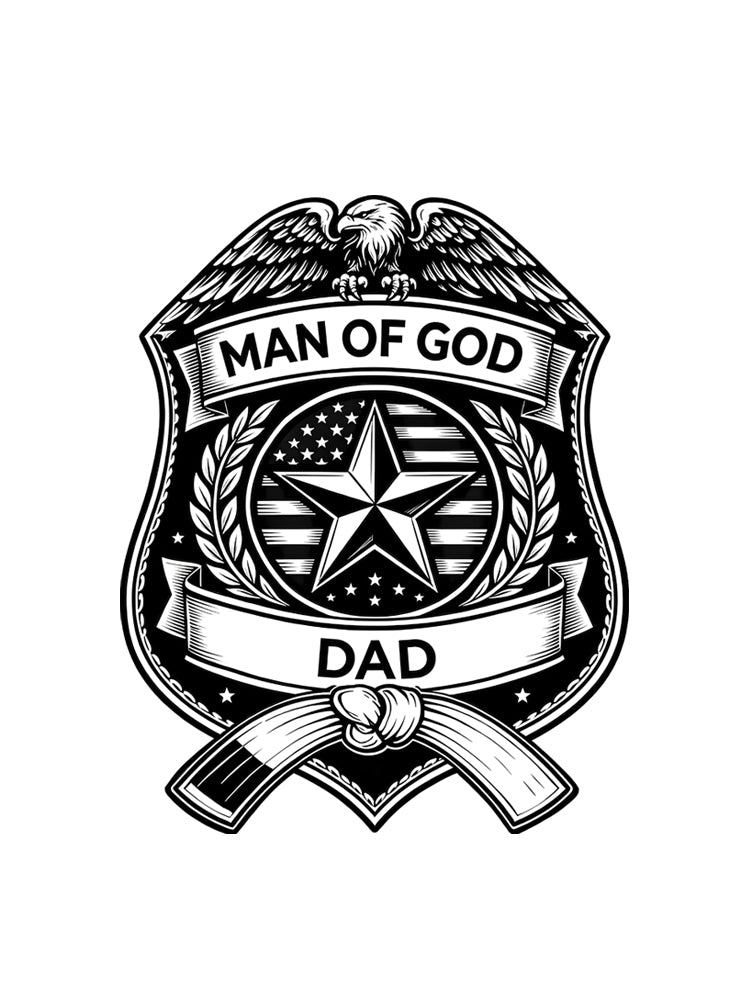 God Dad Badge Gift T-shirt