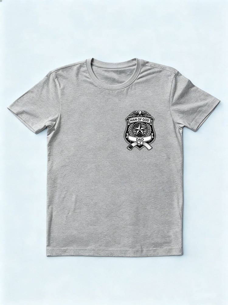 God Dad Badge Gift T-shirt