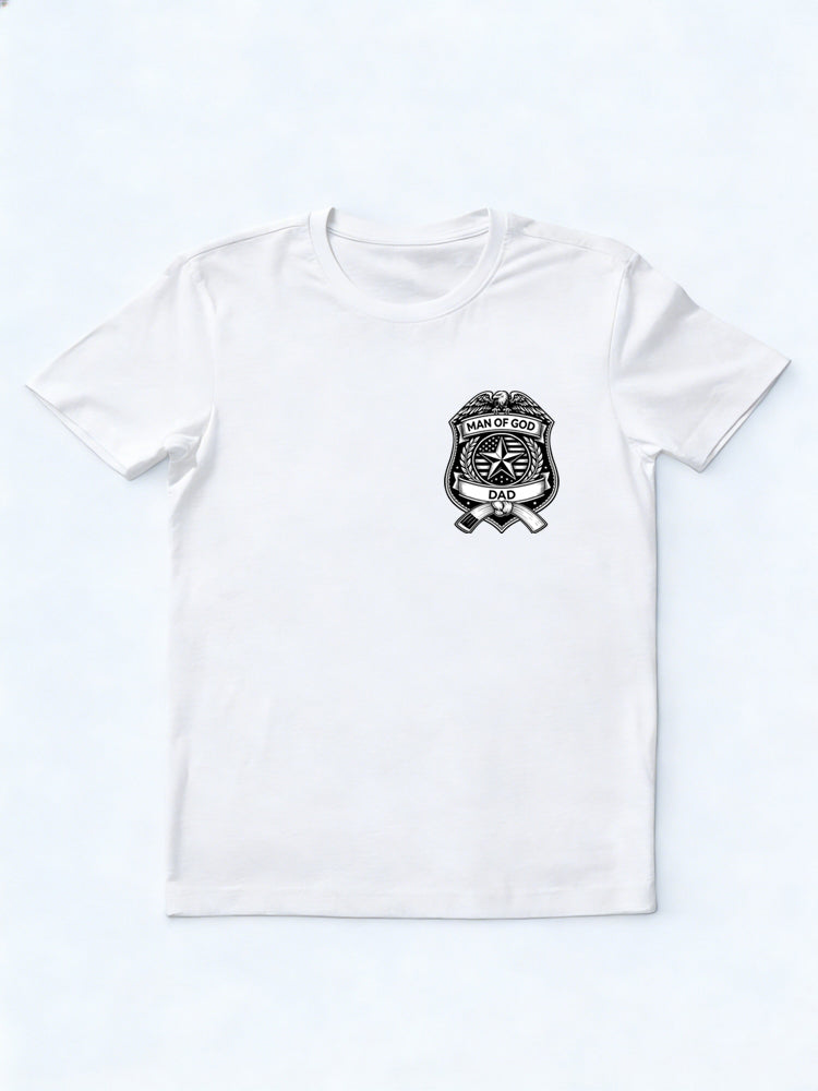 God Dad Badge Gift T-shirt