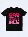 God Don't Play About Me Retro Groovy Easter Gift T-Shirt