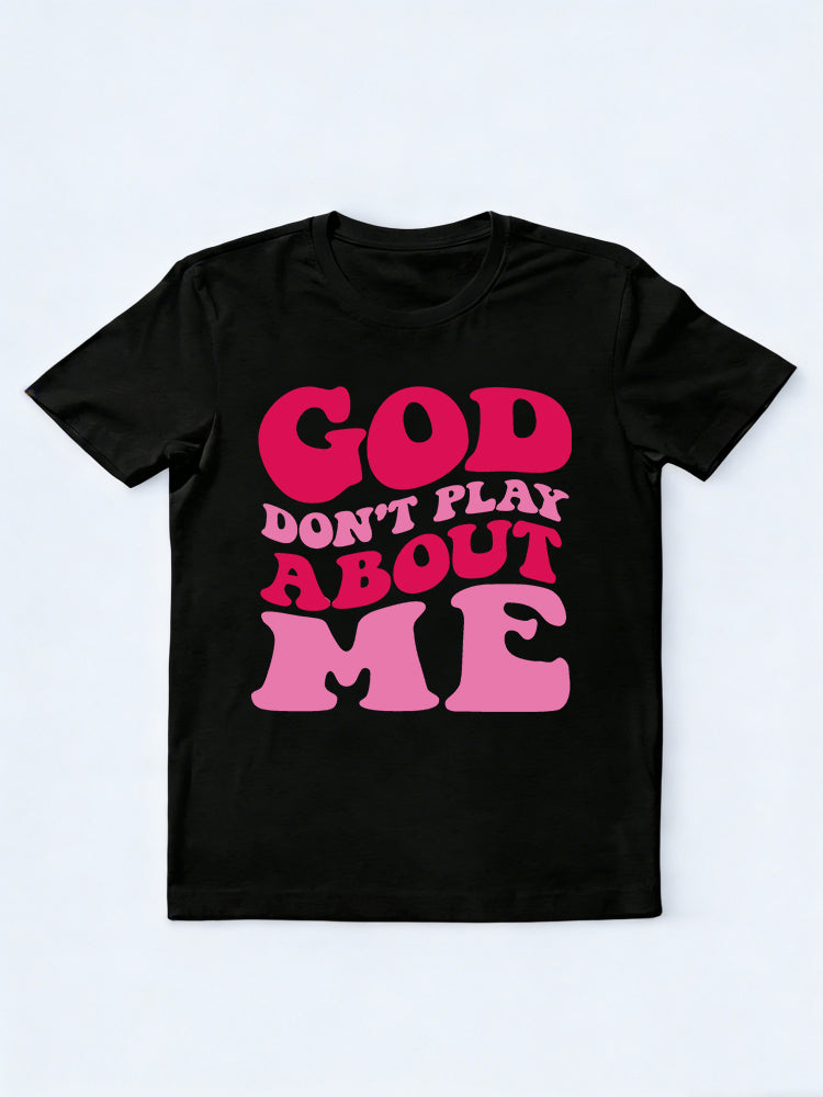 God Don't Play About Me Retro Groovy Easter Gift T-Shirt