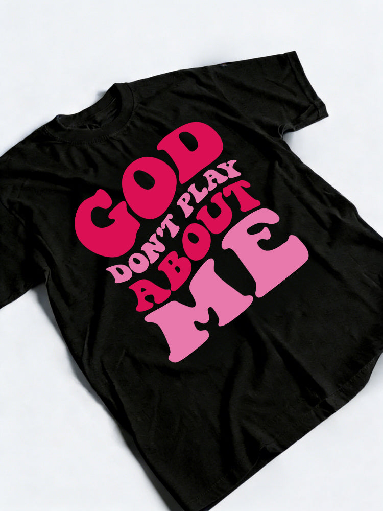 God Don't Play About Me Retro Groovy Easter Gift T-Shirt