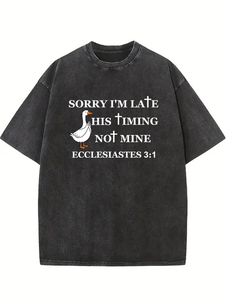 God's Timing Christmas Season Vibe Washed T-shirt