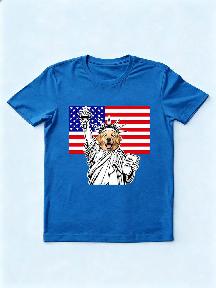 Golden Retriever Independence Day Gift T-shirt