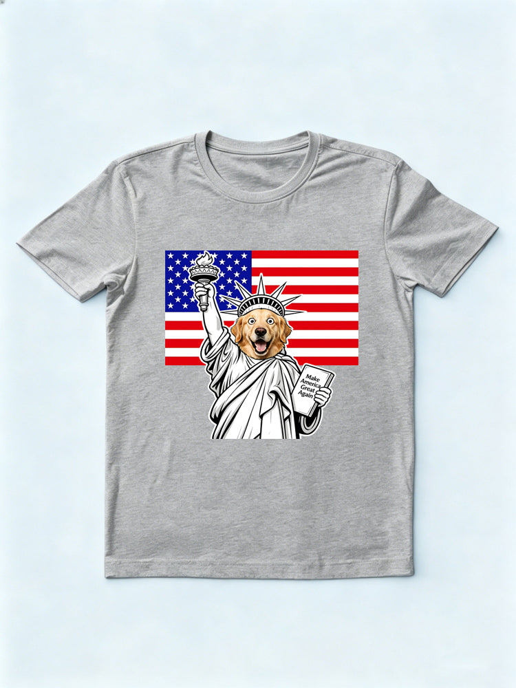 Golden Retriever Independence Day Gift T-shirt