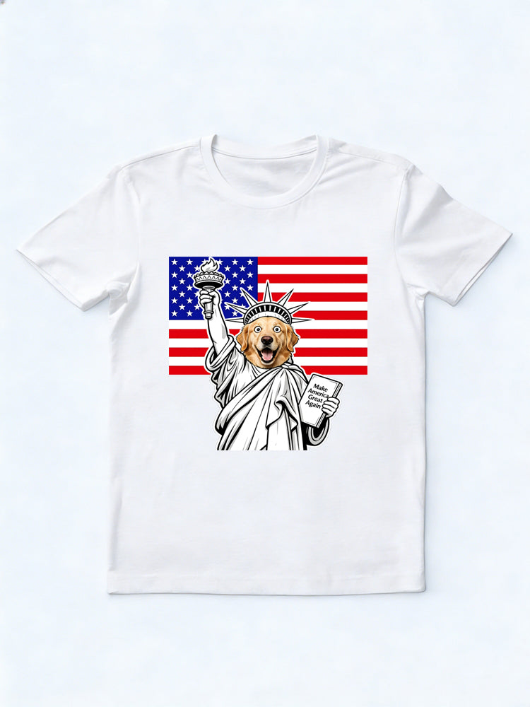 Golden Retriever Independence Day Gift T-shirt