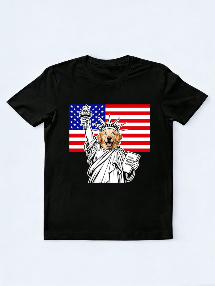 Golden Retriever Independence Day Gift T-shirt
