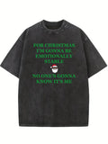 Gonna Be Emotionally Stabale On Christmas The Season Vibe Washed T-shirt