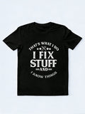 Granddad And Dad Fix Stuff Father's Day Gift T-shirt