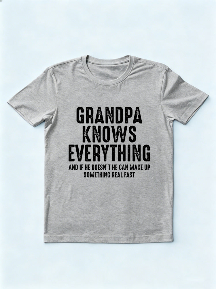 Grandpa Knows Everything Father's Day Gift T-shirt