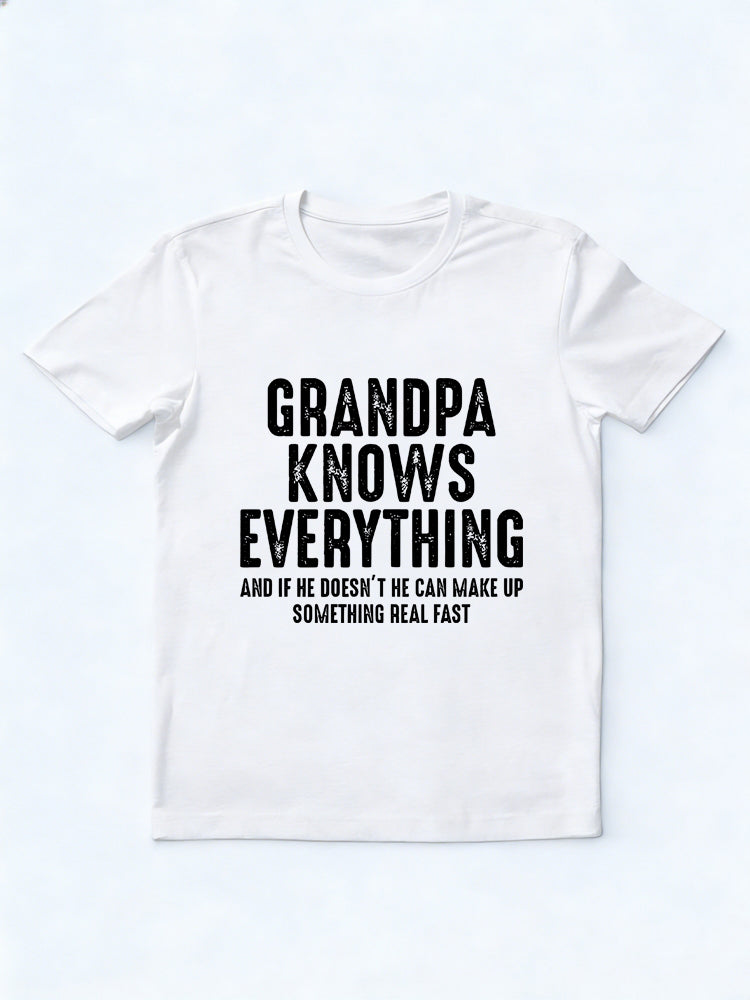 Grandpa Knows Everything Father's Day Gift T-shirt