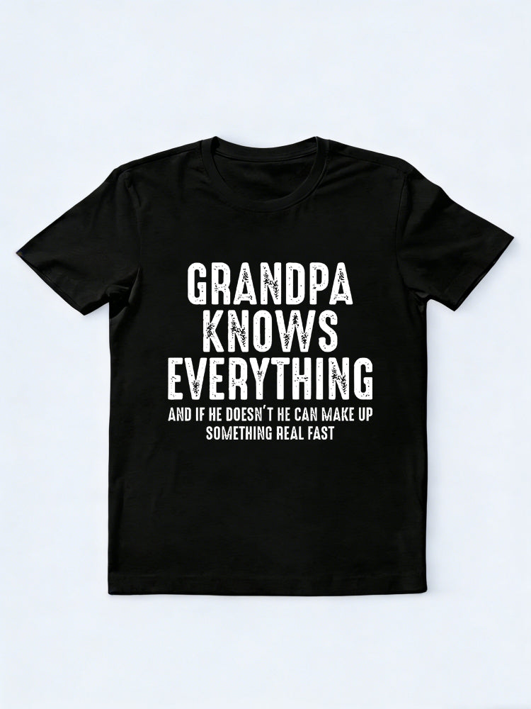 Grandpa Knows Everything Father's Day Gift T-shirt