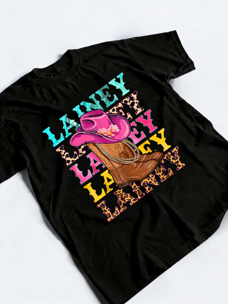 Groovy Western Lainey Name Personalized Cowgirl Birthday Gift T-shirt
