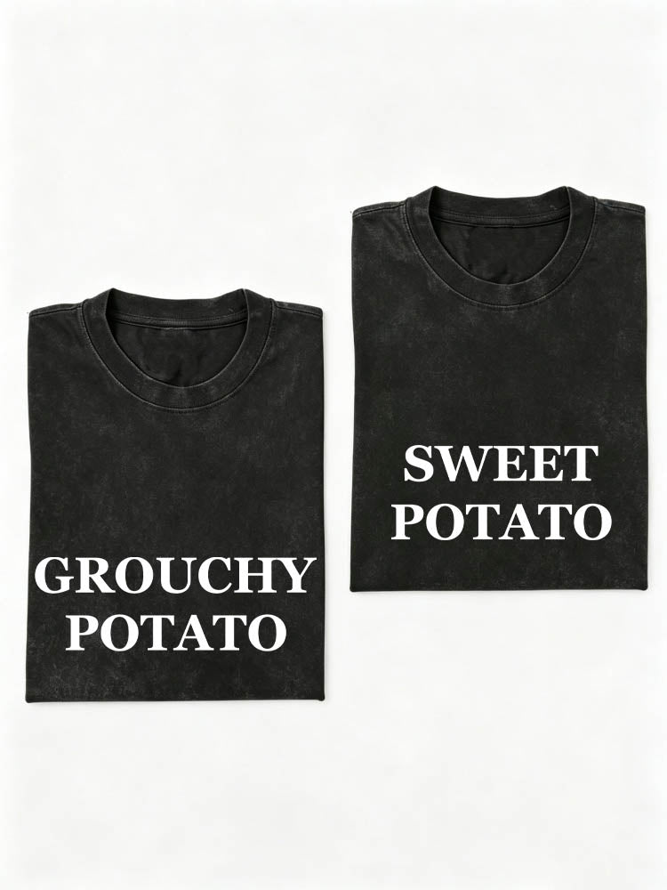 Grouchy/ Sweet Potato Christmas Season Vibe Washed T-shirt