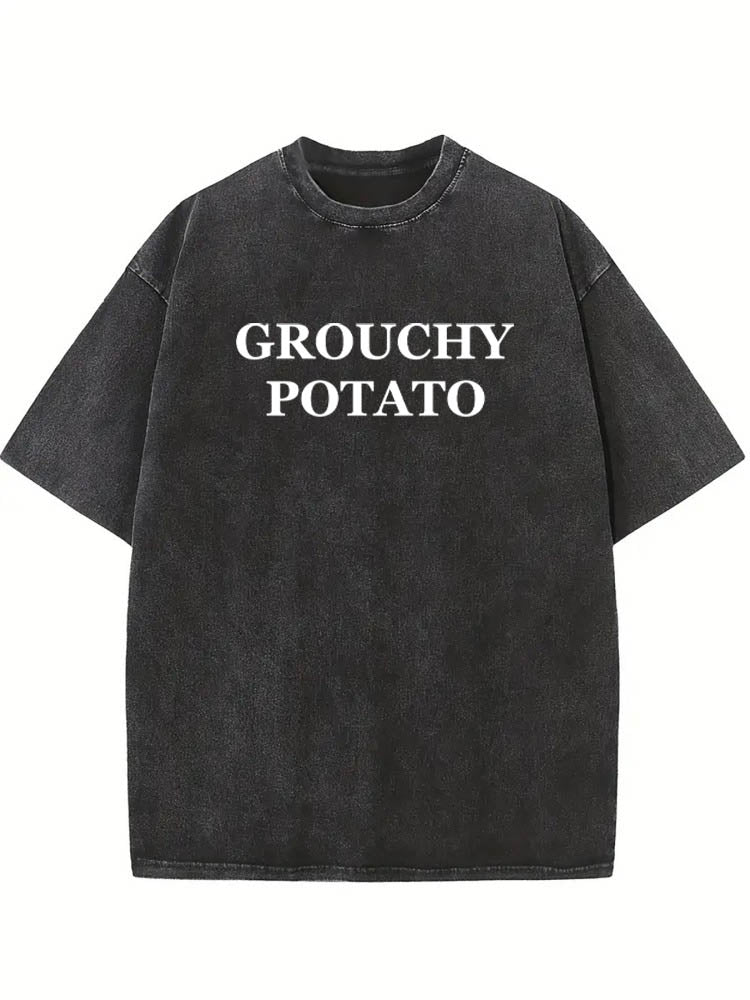 Grouchy/ Sweet Potato Christmas Season Vibe Washed T-shirt