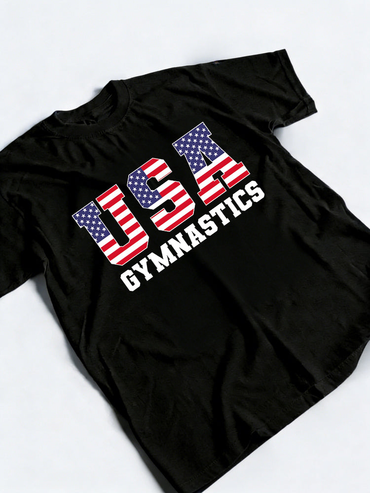 Gymnast Gymnastics USA American 4th of July Gift T-Shirt