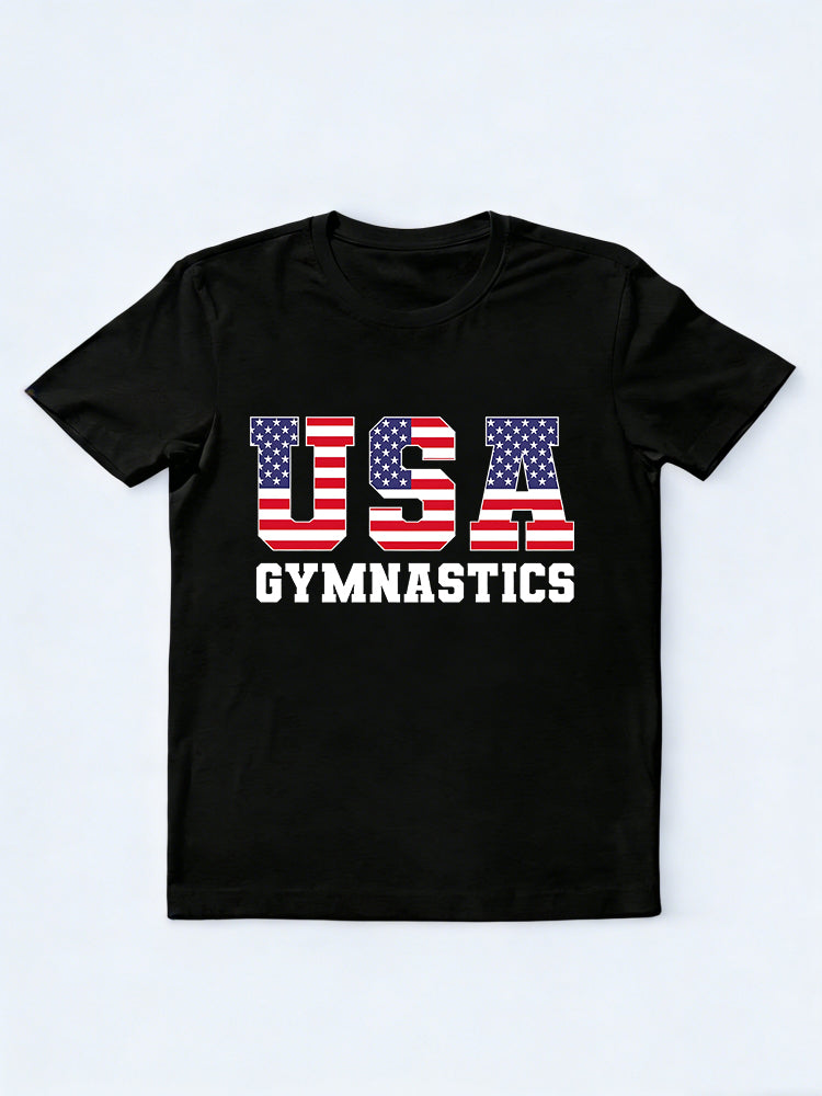 Gymnast Gymnastics USA American 4th of July Gift T-Shirt