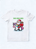 HO HO HO Santa Unicorn Christmas Season Vibe T-shirt
