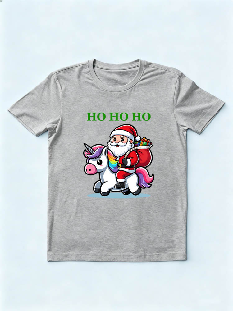 HO HO HO Santa Unicorn Christmas Season Vibe T-shirt