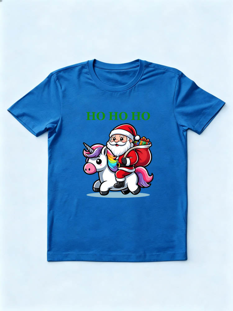 HO HO HO Santa Unicorn Christmas Season Vibe T-shirt