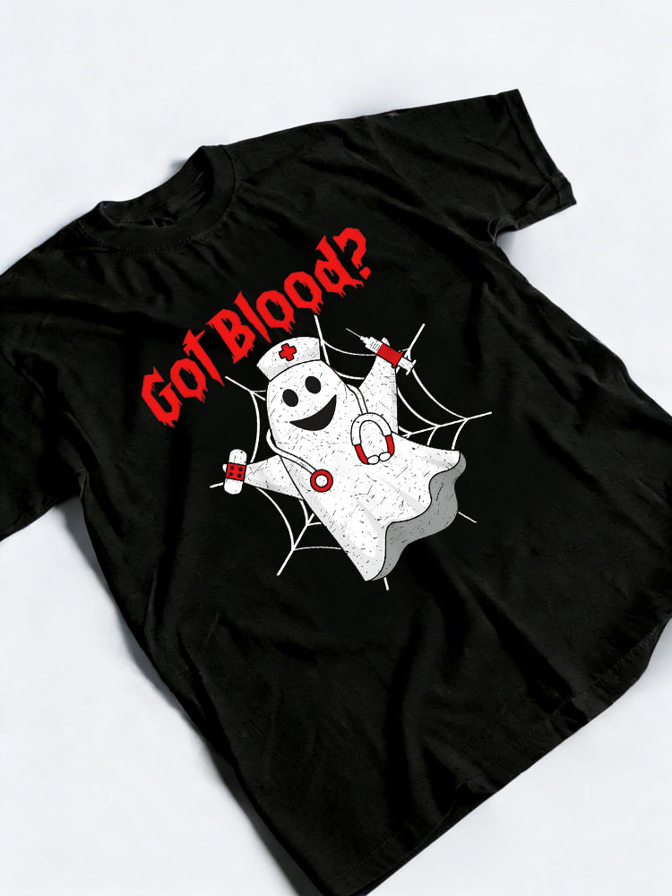 Halloween Ghost Funny Phlebotomist Phlebotomy Halloween Gift T-Shirt