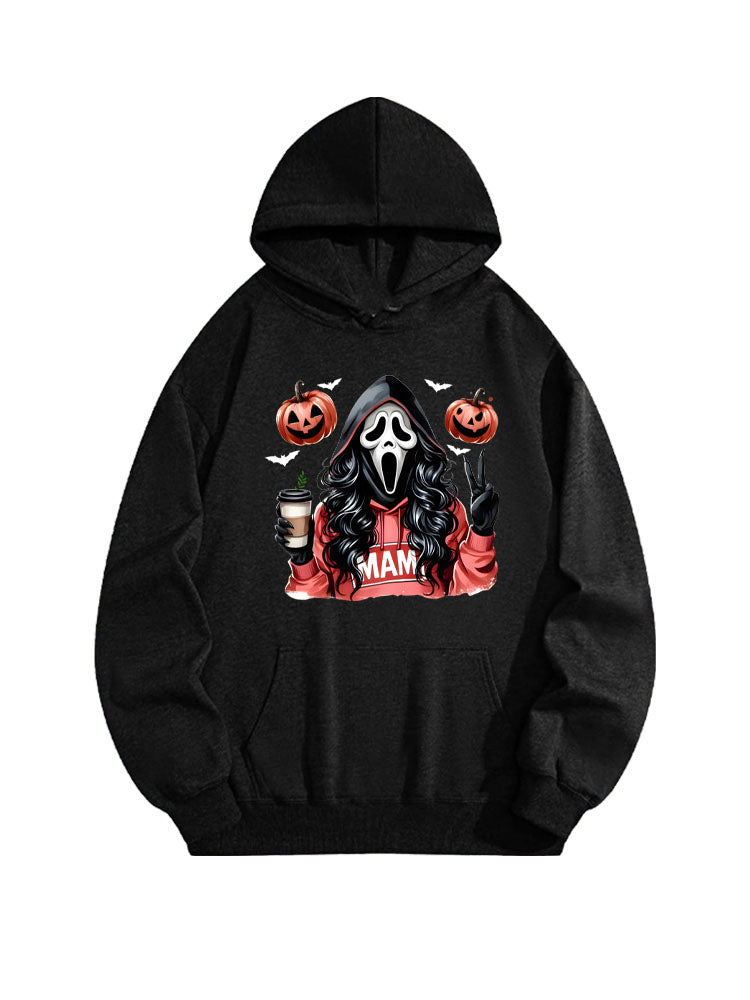Halloween Scary Killer Mama Spooky Season Vibe Hoodie