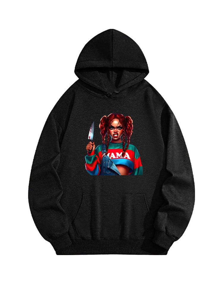 Scary Halloween Killer Mama Spooky Season Vibe Hoodie
