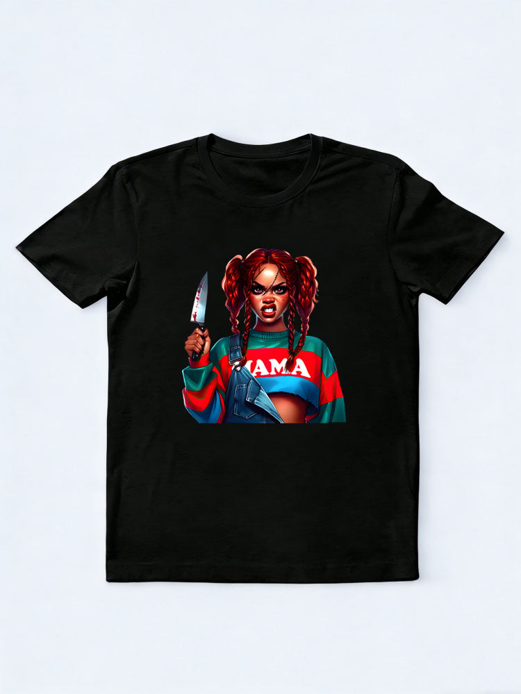 Scary Halloween Killer Mama Spooky Season Vibe T-shirt