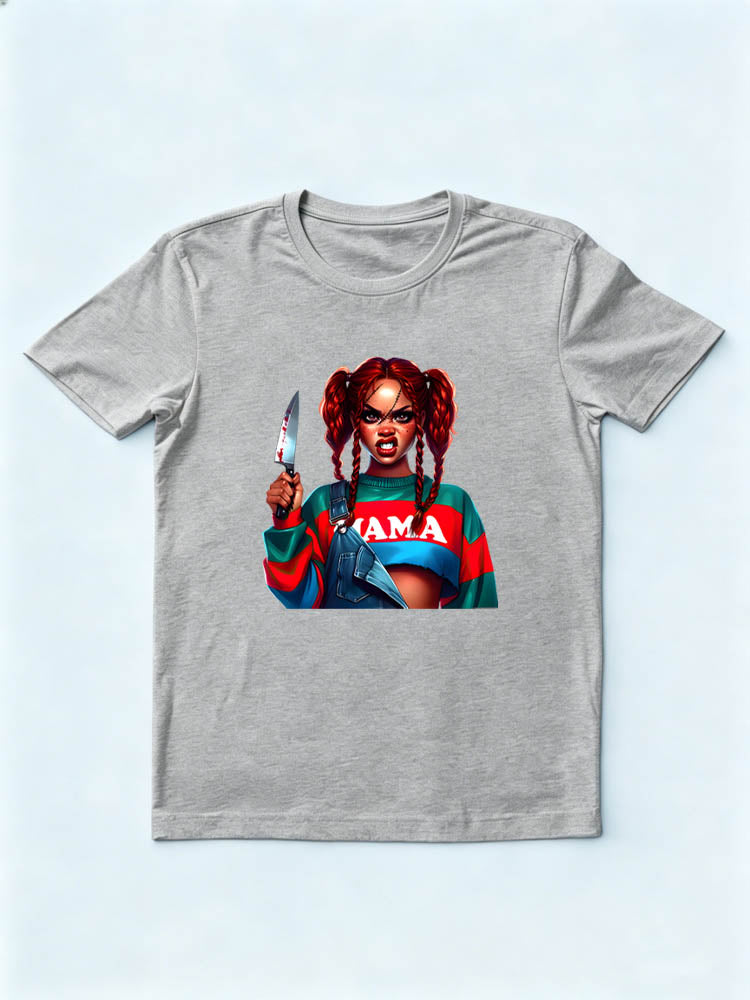 Scary Halloween Killer Mama Spooky Season Vibe T-shirt