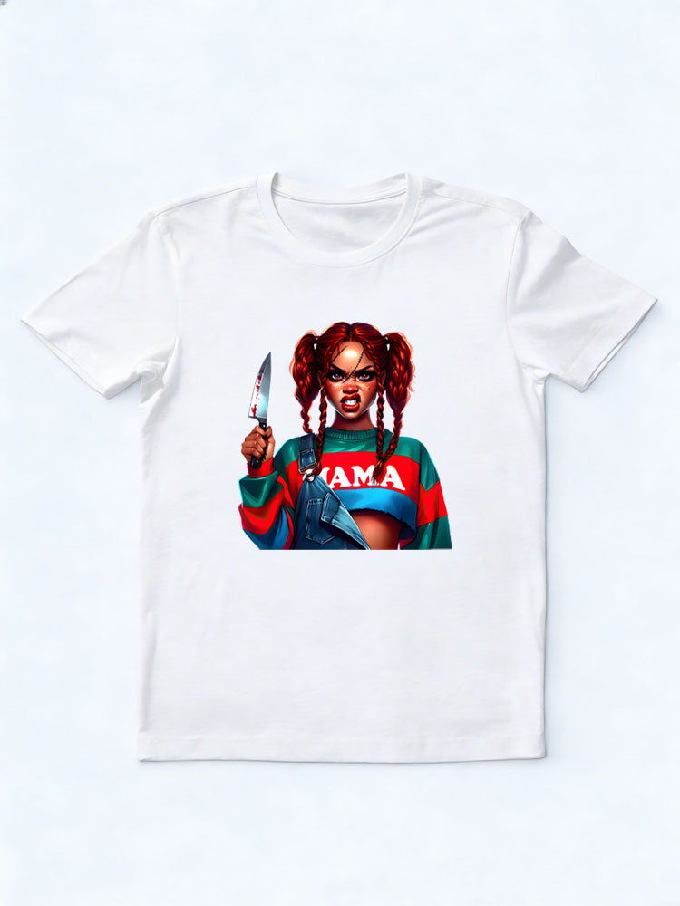 Scary Halloween Killer Mama Spooky Season Vibe T-shirt