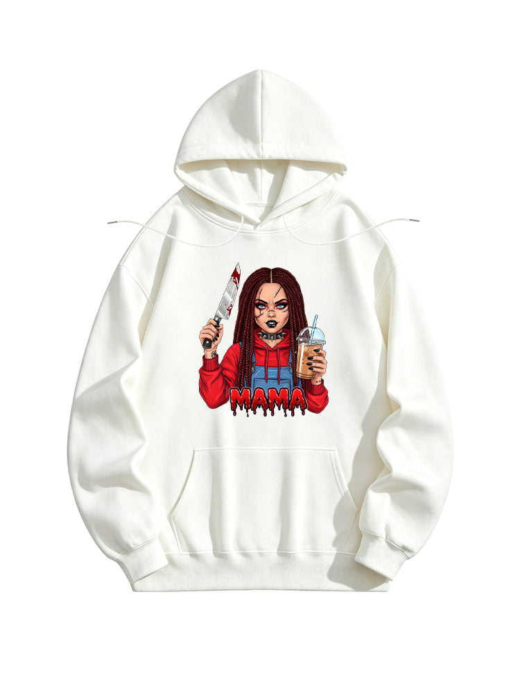 Halloween Scary Killer Mama Spooky Vibe Hoodie
