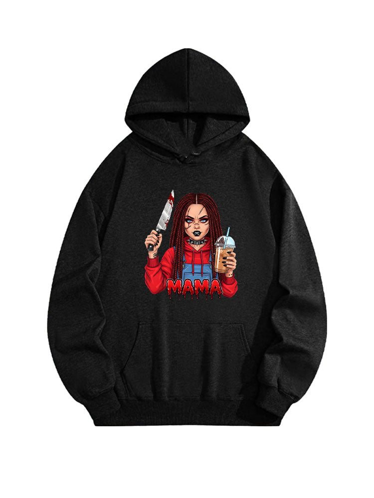 Halloween Scary Killer Mama Spooky Vibe Hoodie