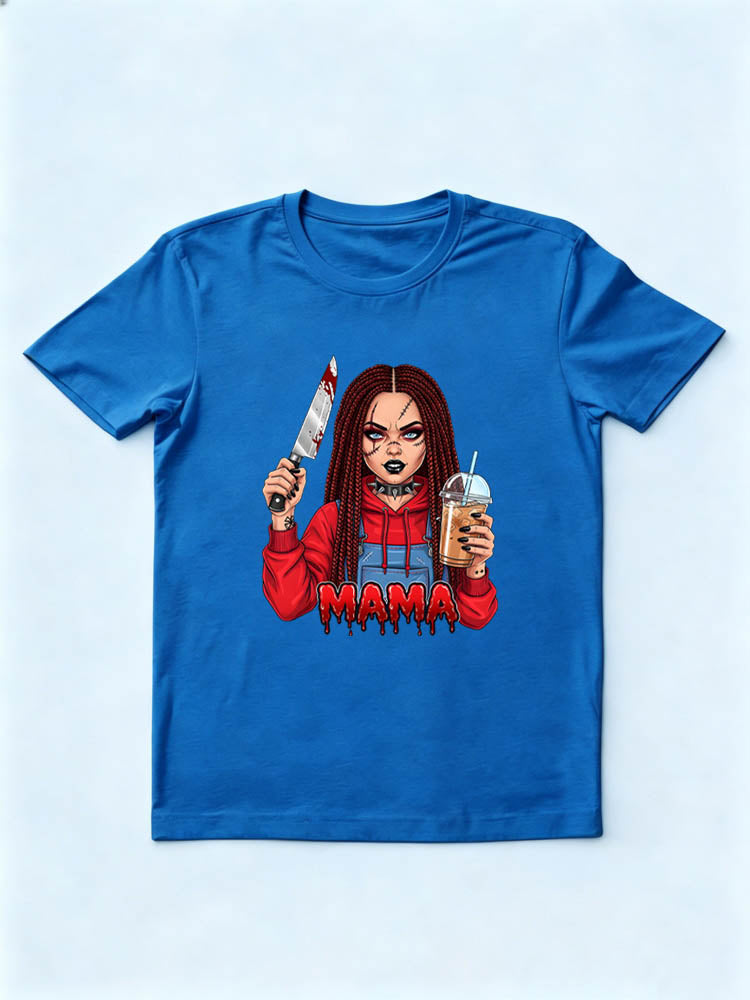 Halloween Scary Killer Mama Spooky Vibe T-shirt