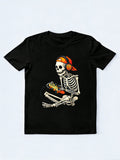 Halloween Skeleton Gamer Video Gaming Halloween Gift T-Shirt