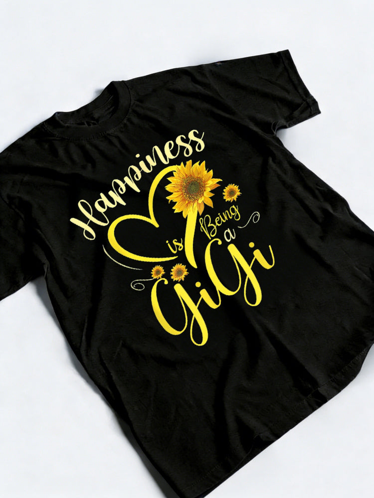 Happiness Is Being A Gigi Sunflower Mother's Day T-Shirt