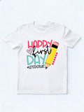 Happy First Day of School Back to School Teacher Gift T-shirt