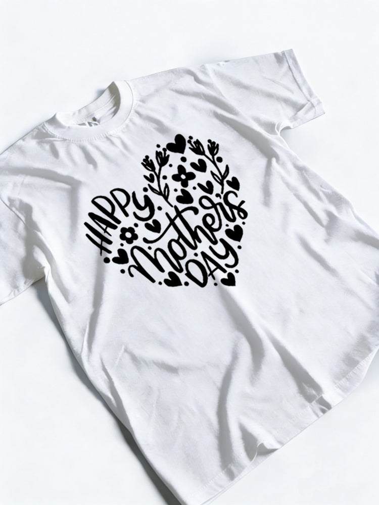 Happy Mother's Day Printed T-shirt