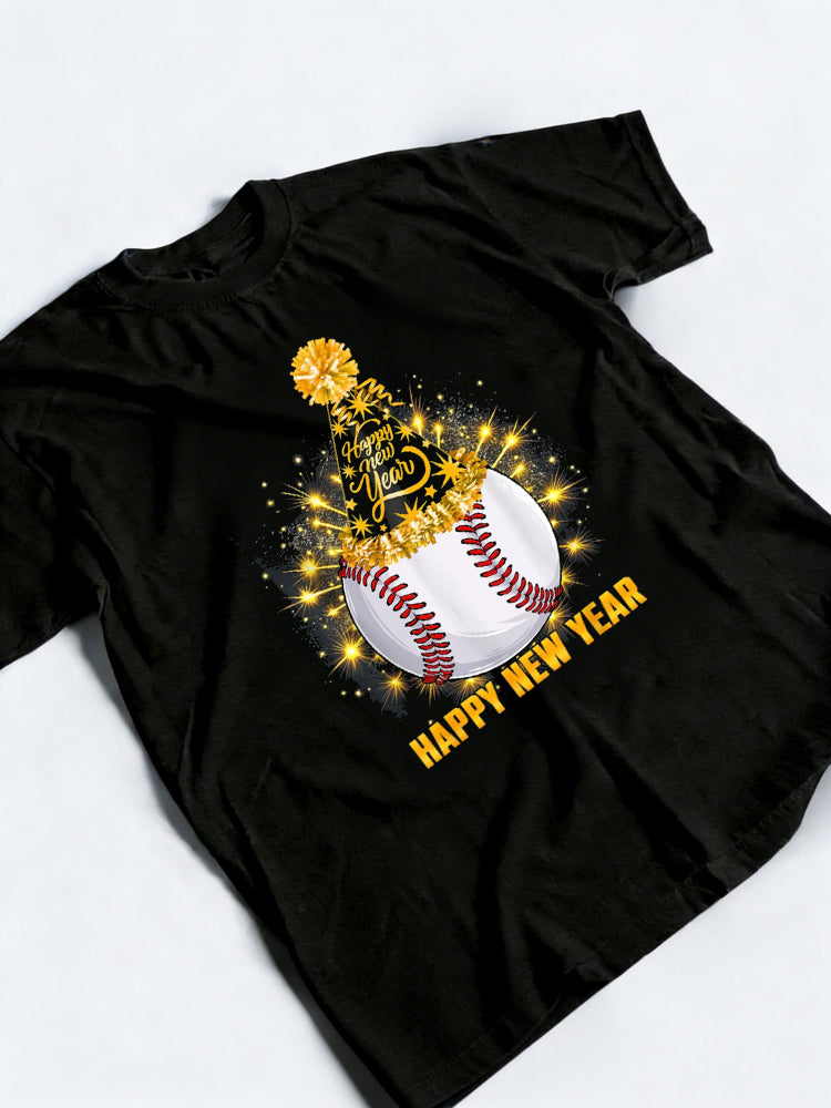 Happy New Year Baseball Party Hat New Year Gift T-Shirt