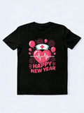 Happy New Year Nurse Heartbeat New Year Gift T-Shirt