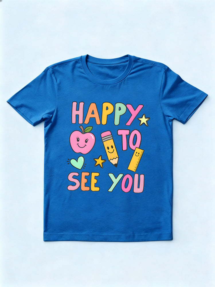 Happy to See You Teacher Back to School Gift T-shirt