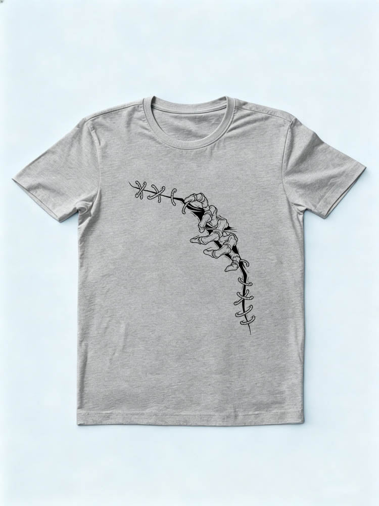 Haunted Halloween Skeleton Hand Spooky Season Vibe T-shirt