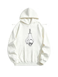 Haunted Halloween Skeleton Head Hanging Spooky Season Vibe Hoodie