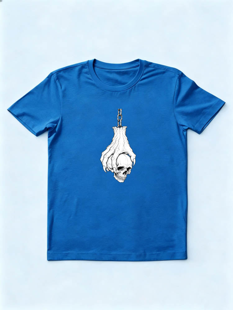 Haunted Halloween Skeleton Head Hanging Spooky Season Vibe T-shirt