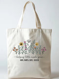 Mail for Personalized Design Gift Helping Little Minds Grow Teacher Back to School Canvas Tote Bag