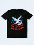 Here For The Hot Dogs and Freedom Patriotic 4th of July Gift T-shirt