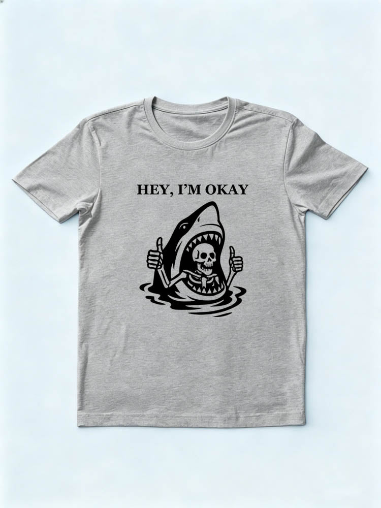 Hey, I'm Okay Halloween Spooky Season Vibe T-shirt