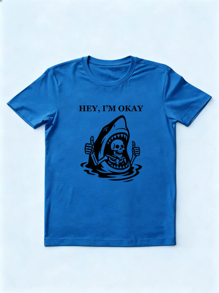 Hey, I'm Okay Halloween Spooky Season Vibe T-shirt